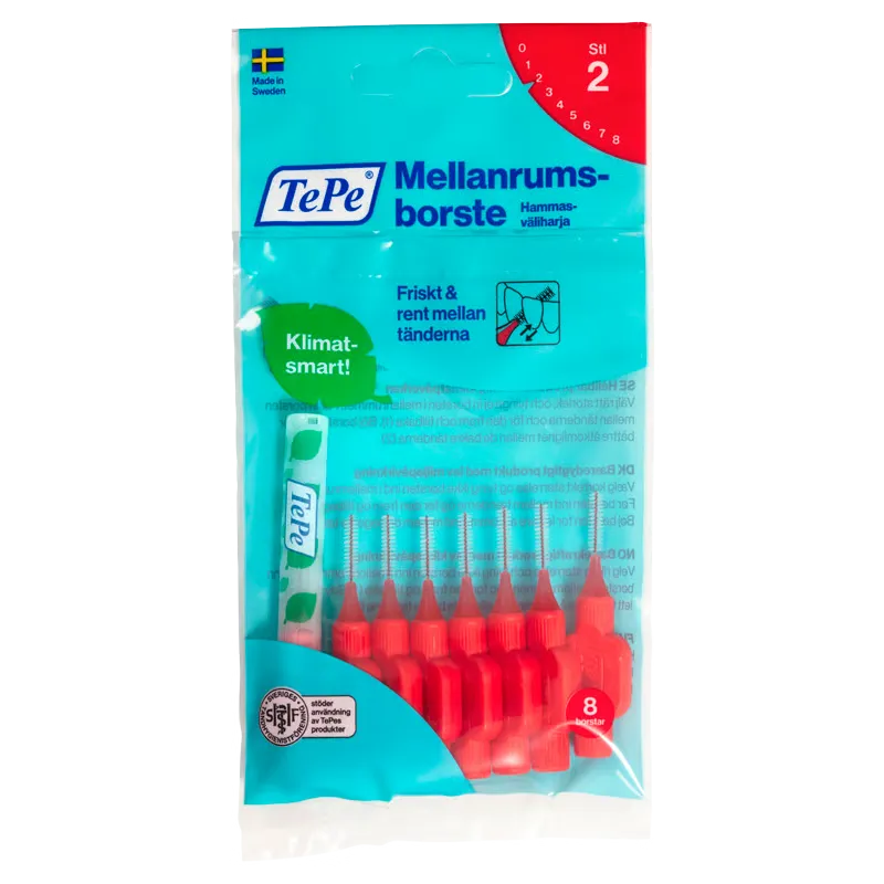 TePe Mellemrumsbørste Rød (8 stk)