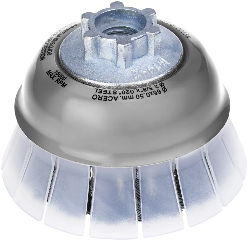 Kopstålbørste 11TDZ 65×20×M14-2 E0,5INOX SHIELD