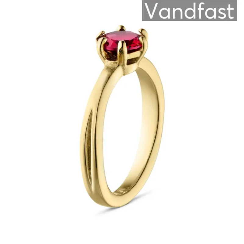 ANNEBRAUNER Princess Ruby Ring 18K Guldbelagt