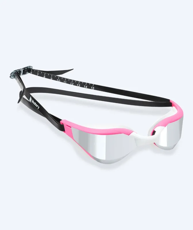 Watery svømmebriller - Instinct Ultra Mirror - Pink/sølv - Konkurrence / trænings svømmebriller