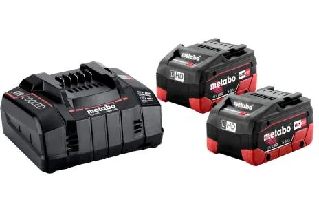 Batterisæt med 2×18V/5,5Ah LiHD + lader ACS 145