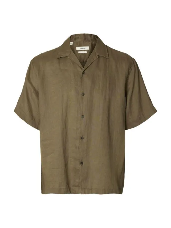 SLHRLXKYLIAN LINEN SS SHIRT RESORT