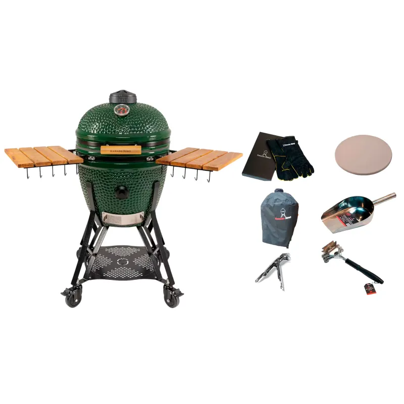 Kamado SUMO Large Gen 2 kamadogrill med tilbehørspakke, grøn