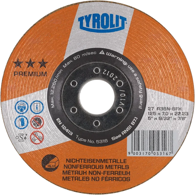Skrubskive Premium 27E ø125×7 A36N-BFX