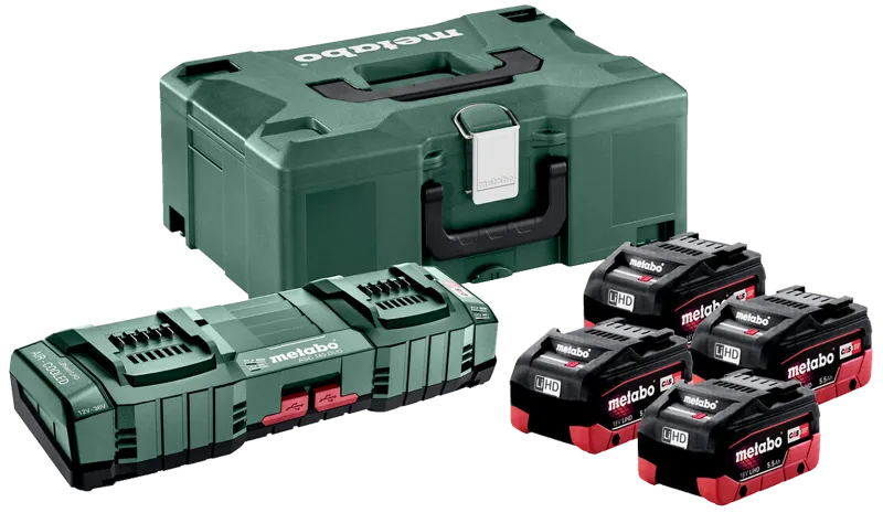 Batterisæt med 4×18V/5,5Ah LiHD + lader ACS145 Duo