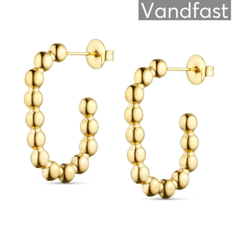 ANNEBRAUNER Ball Hoops Øreringe 18K Guldbelagt