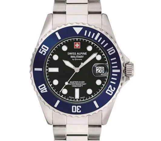 Swiss Alpine Military by Grovana Master Diver Blue Herreur