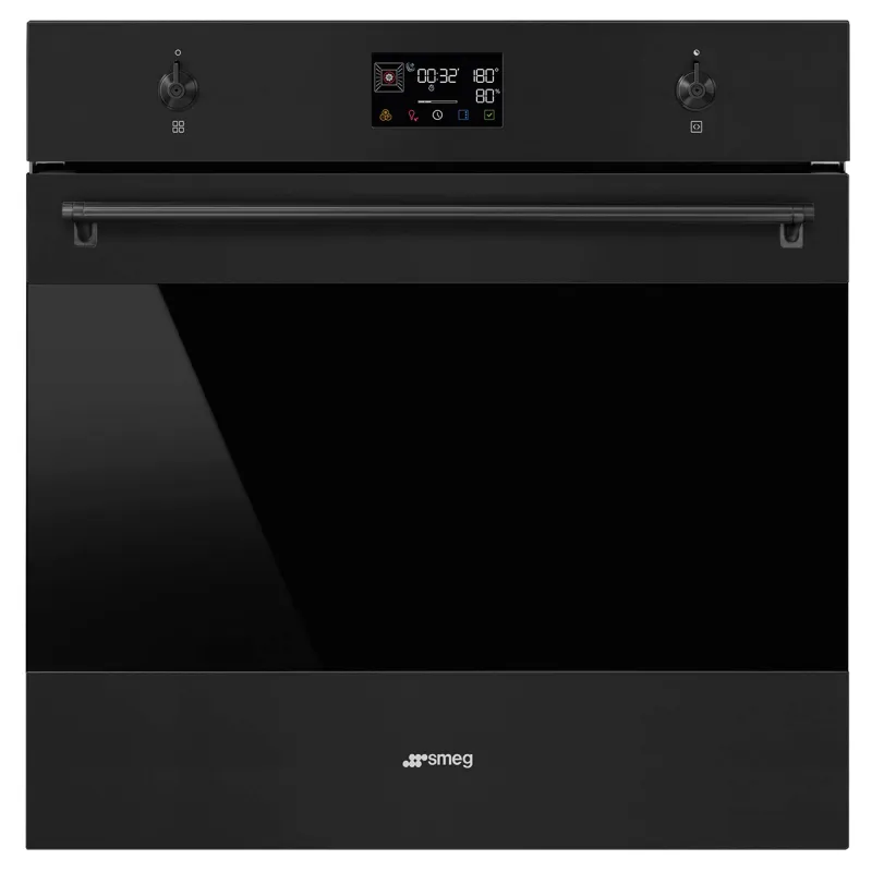 Smeg SOP6302S2PN Classic indbygningsovn, mat sort