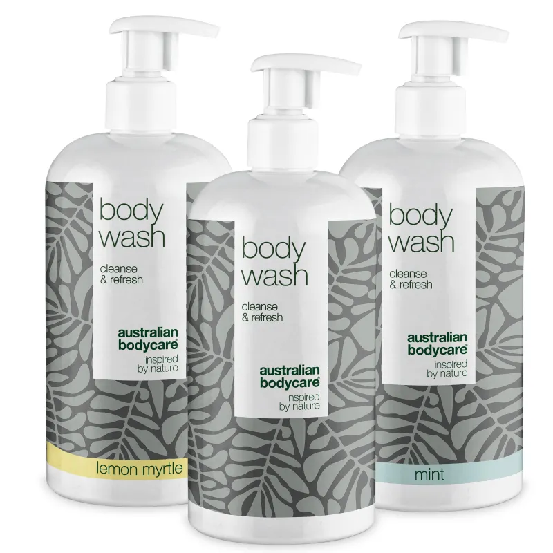 3 for 2 Body Wash 500ml - pakketilbud â Pakketilbud med 3 body wash (500 ml): Tea Tree Oil, Lemon Myrtle & Mint