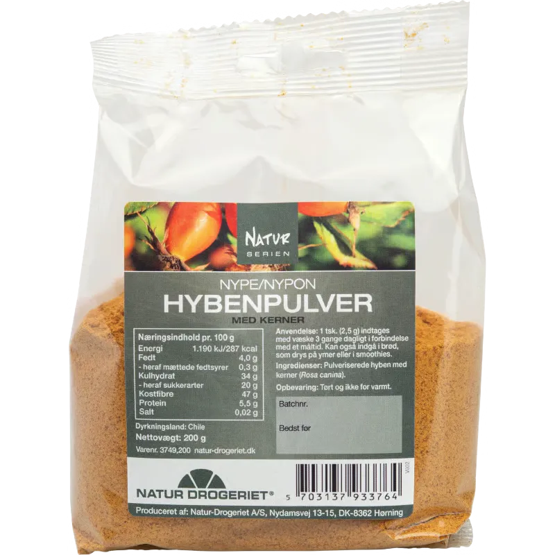 Natur Drogeriet Hyben Pulver Med Kerner (200 g)