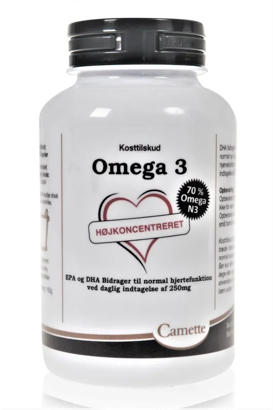 Camette Omega 3 Højkoncentreret (1000 Mg) Fiskeolie (120 kaps)