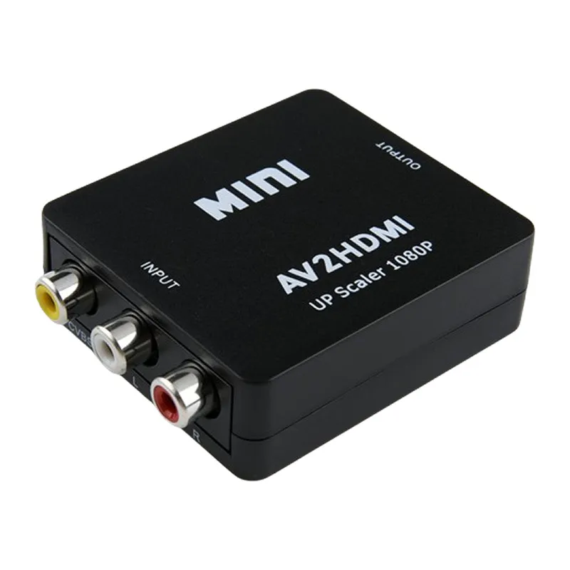 AV/RCA til HDMI Konverter. Full HD 1080p. Sort