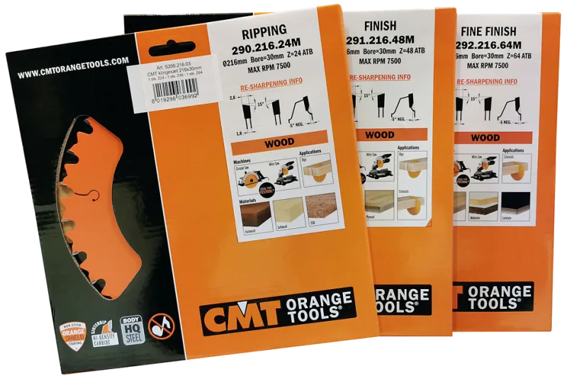 CMT rundsavklingesæt 216×30 Z24-48-64 W, 3stk