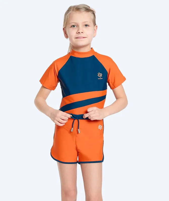 Watery UV-badeshorts til børn - Manami - Orange/blå - UV badetøj