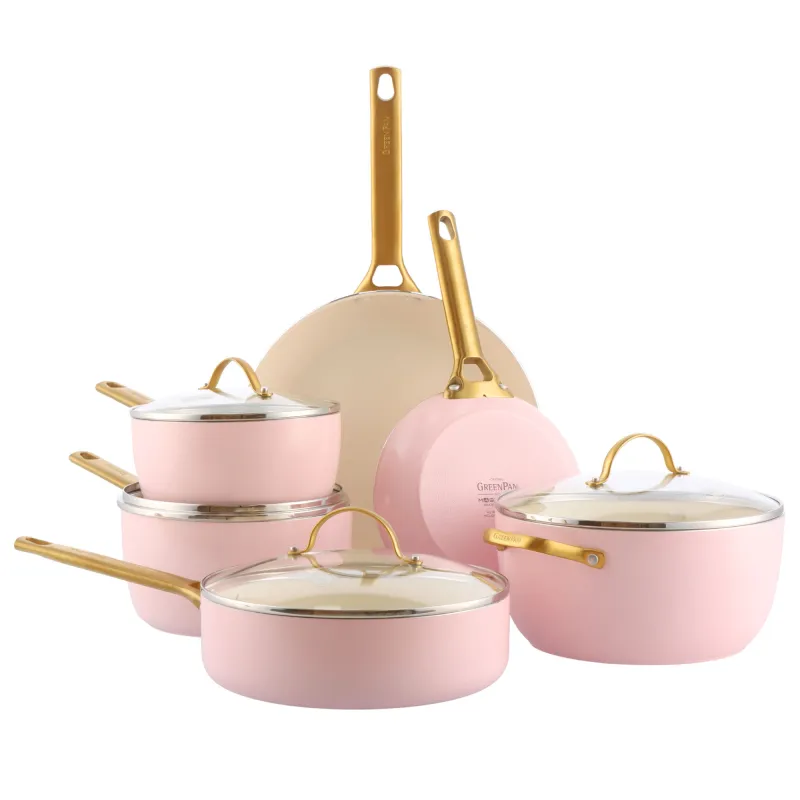 Greenpan Padova gryde- og pandesæt 6 dele, blush pink