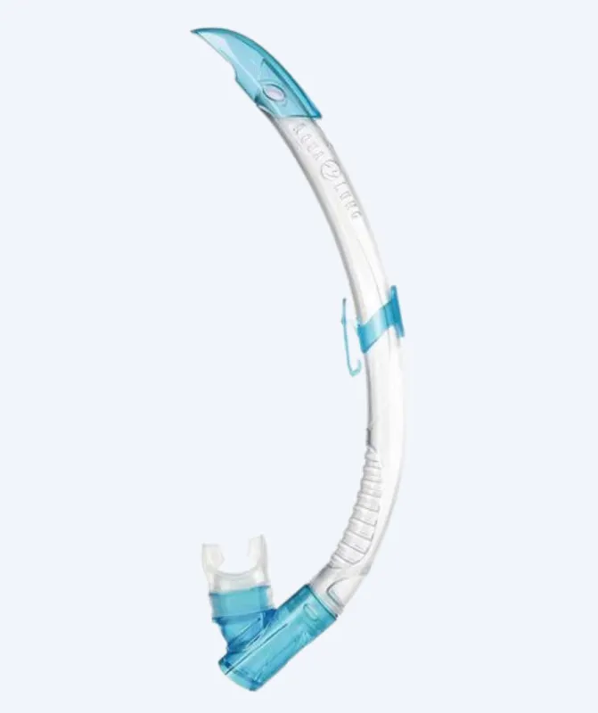 Aqualung semi-dry snorkel til voksne - Airflex - Lyseblå/klar