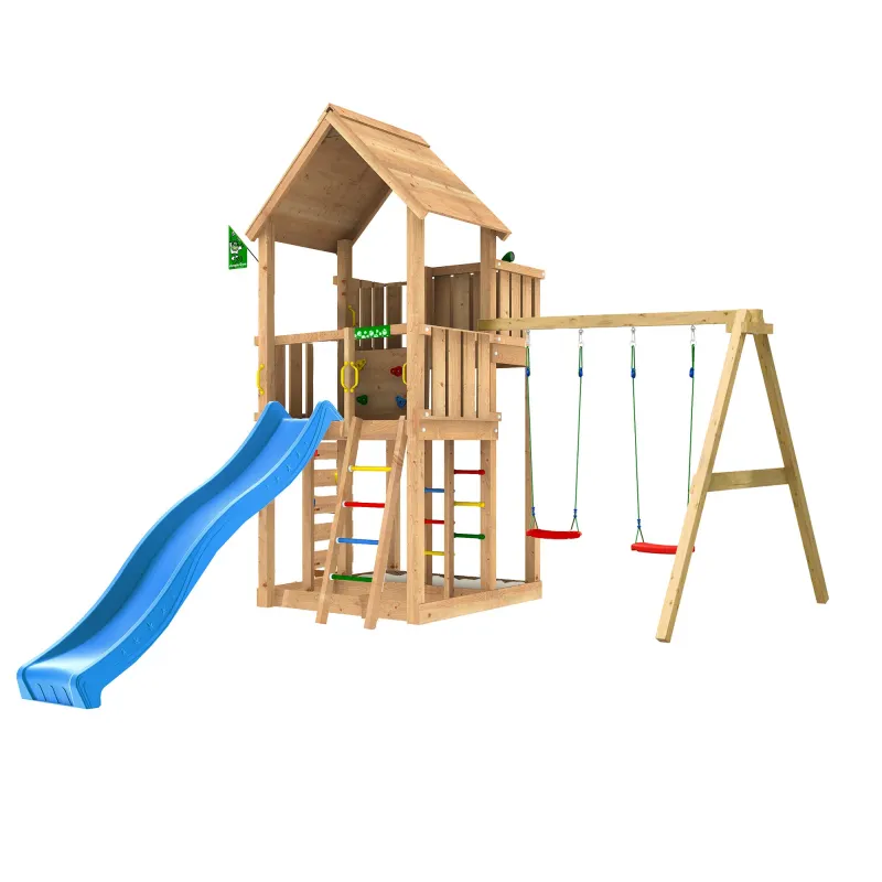 Jungle Gym - Legetårn Palace 2.1 2-Swing Blå Rutsjebane 145/180 cm Platform