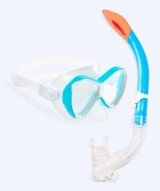 Watery Combo snorkelsæt til børn - Triton Semi-dry - Lyseblå - Snorkelsæt til børn (4-16 år)