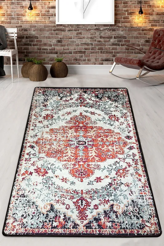 TEPPI Adobe gulvtæppe, rektangulær - multifarvet polyester chenille (160x230)