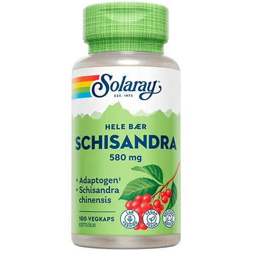 Solaray Schizandra 580 mg (100 kapsler)