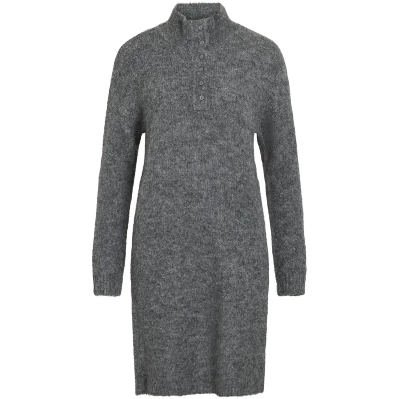 VILA dame kjole VINYNNI - Dark grey melange