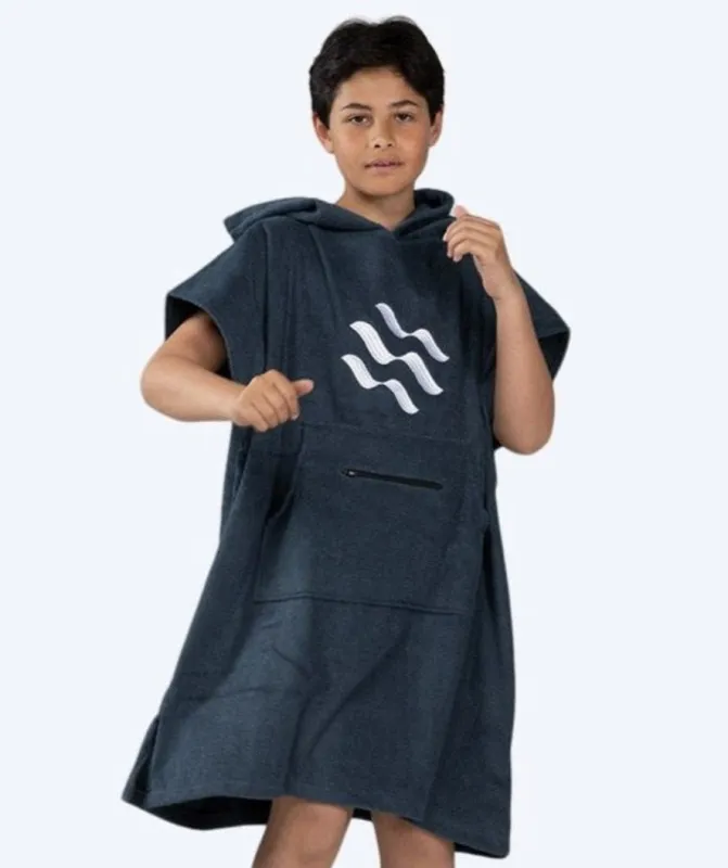 Watery badeponcho til junior (6-15) - Bomuld - Mørkeblå