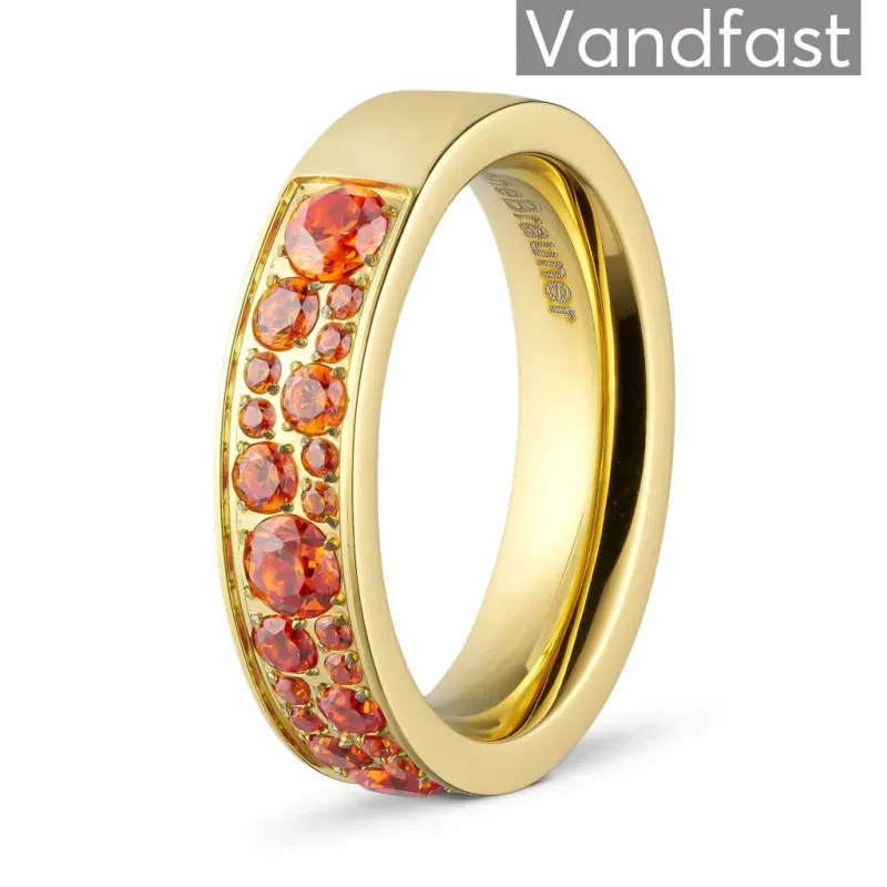 ANNEBRAUNER Sparkling Orange Ring 18K Guldbelagt