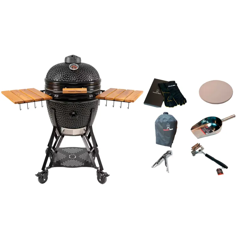 Kamado Sumo Large Gen 2 kamadogrill med tilbehørspakke, sort