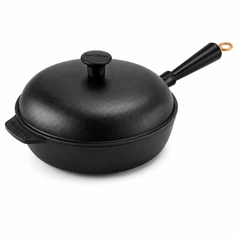 Carl victor Gold traktørpande med støbejernslåg 25 cm