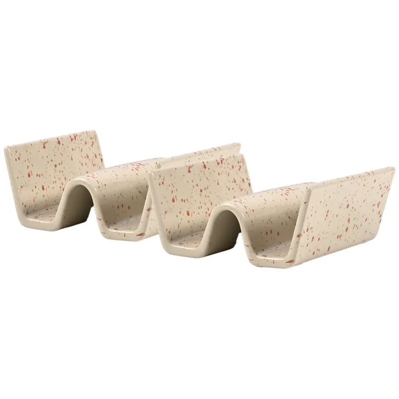 Sagaform Ditte tacoholder 2-pak, beige/bordeaux