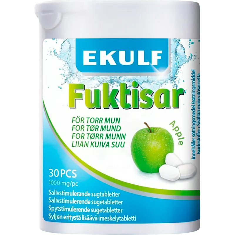 Ekulf Fuktisar Apple Sugetabletter (30 stk)