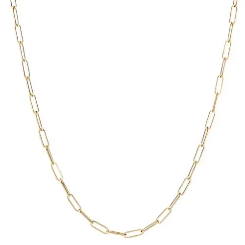 Collier i 9 kt. Guld med aflange Led - 46 cm