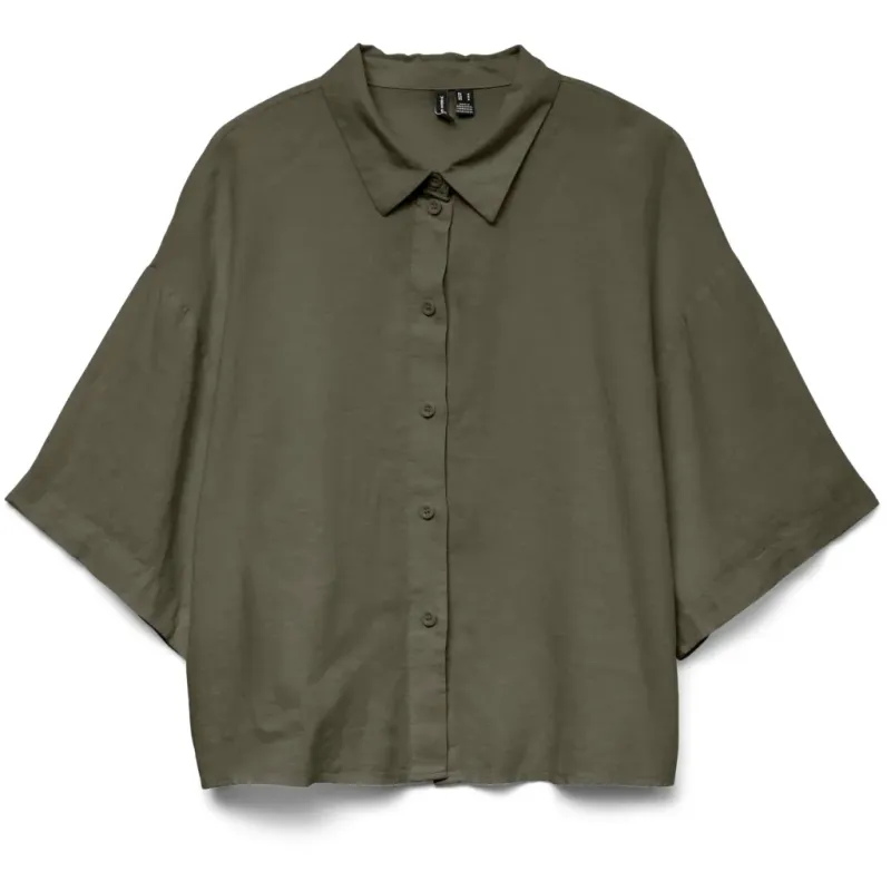VERO MODA dame skjorte VMLINN - kalamata melange