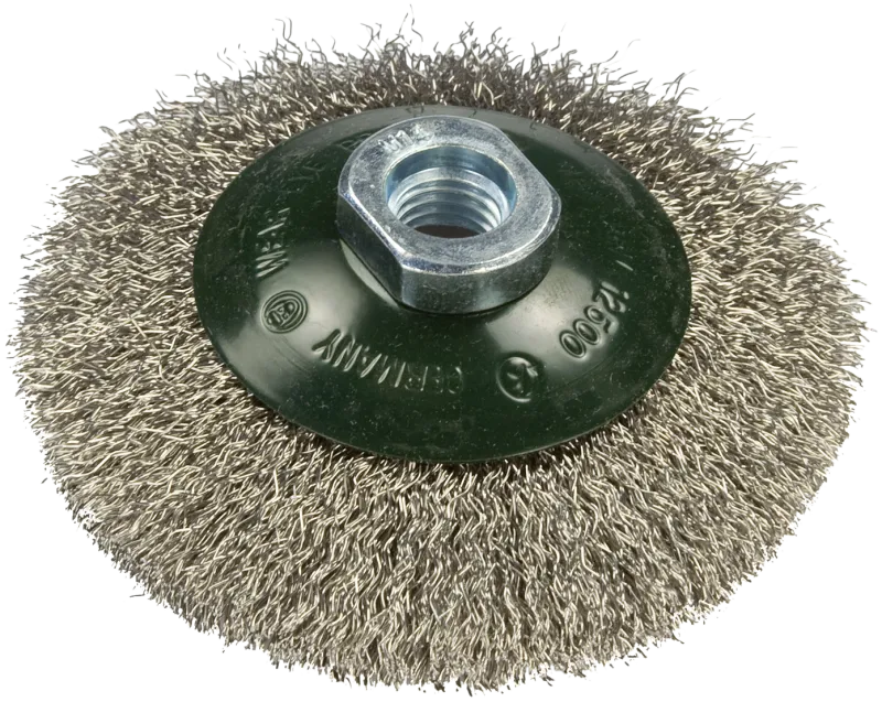 Keglestålbørste 28KDW 100×20×M14 E0,3INOX