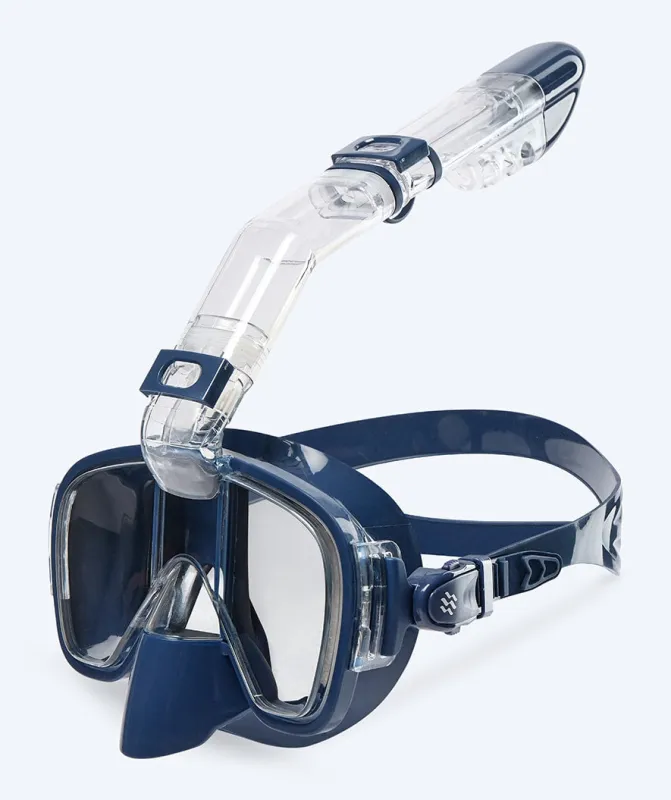 Watery fullface dykkermaske til voksne - Pearl - Mørkeblå - Fullface dykkermasker