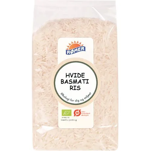 Hvide basmatiris Øko. - 500 gram