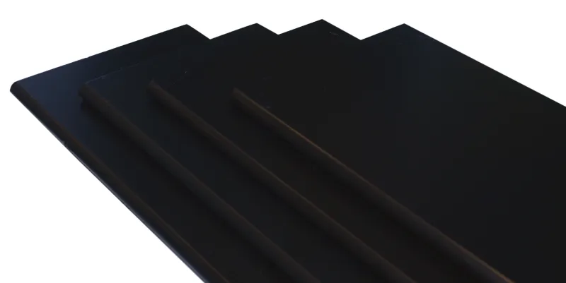 Hylde M-design 40x20x1,5 cm. - sort