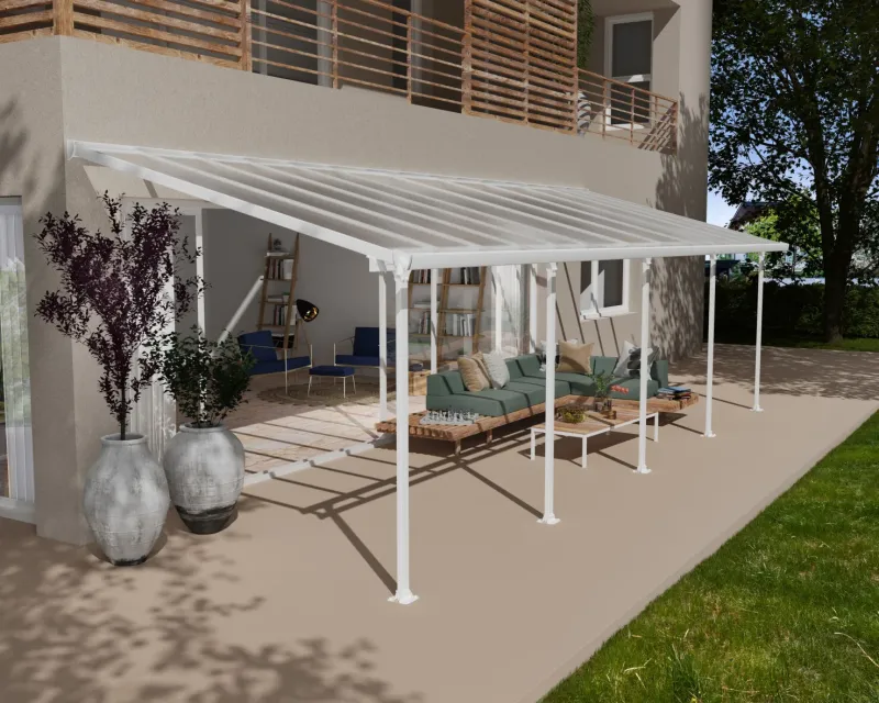 Palram Canopia - Terrasseoverdækning Feria 3x3,05m Hvid 26,9 m2