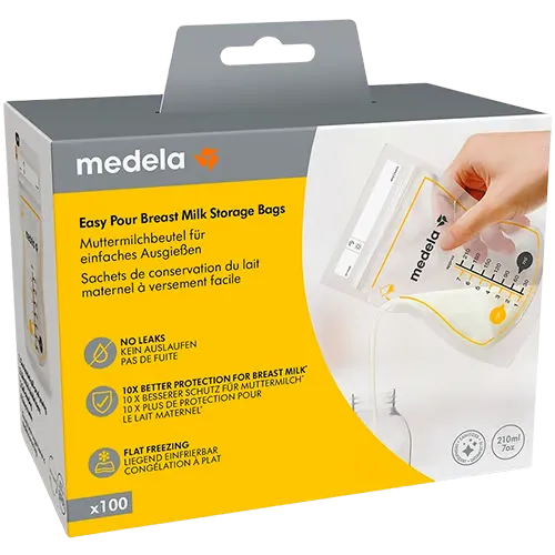 Medela Easy Pour Opbevaringsposer Til Brystmælk (100 stk)