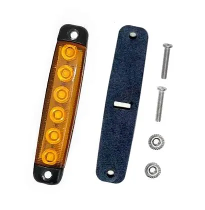 UDSALG - 6 LED markeringslygte, 24v - NY MODEL - 10 stk. - Dinled - Markeringslys