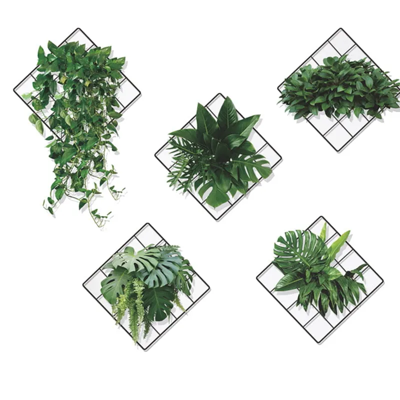 Plante wallsticker. Hyggelig og flot dekoration med 5 stk stedsegrønne planter.