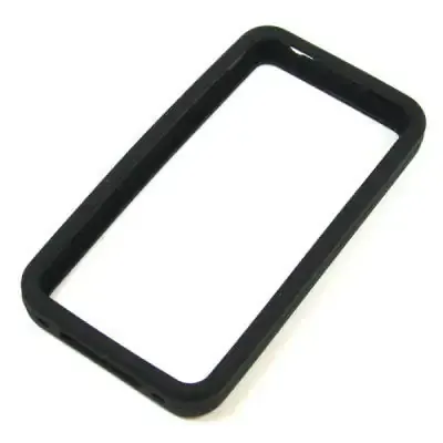 Silikone bumper til iPhone 4. Sort.