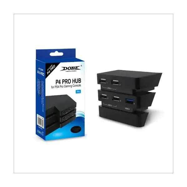 USB Hub Til PS4 Pro. DOBE. Udvid til 5 USB porte.