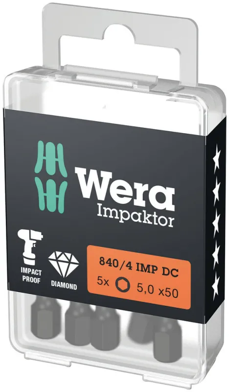 Bits 840/4 IMP DC Hex+ 5,0×50 mm, 5stk