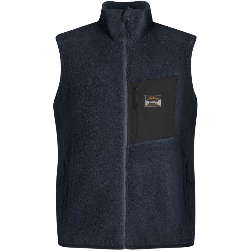 Lundhags Flok Wool Ms Pile Vest, mellemlag, herre, blå