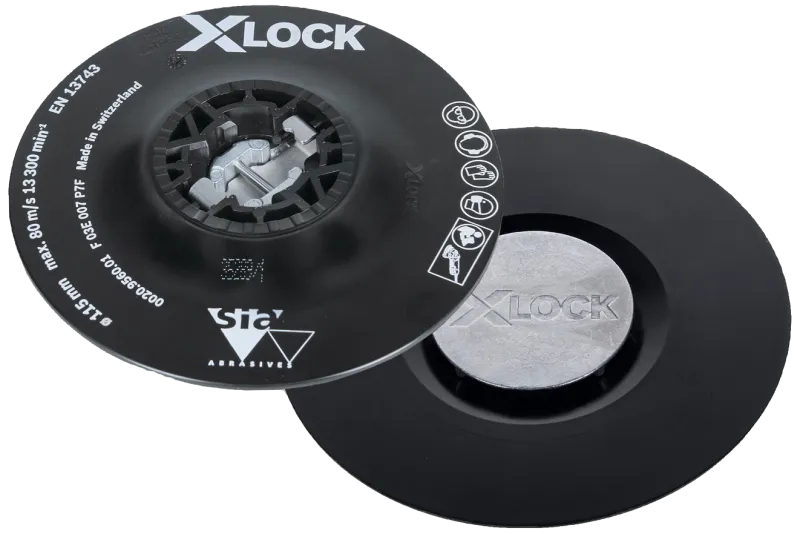 Bagskive f/fiberrondel ø125 X-Lock, soft