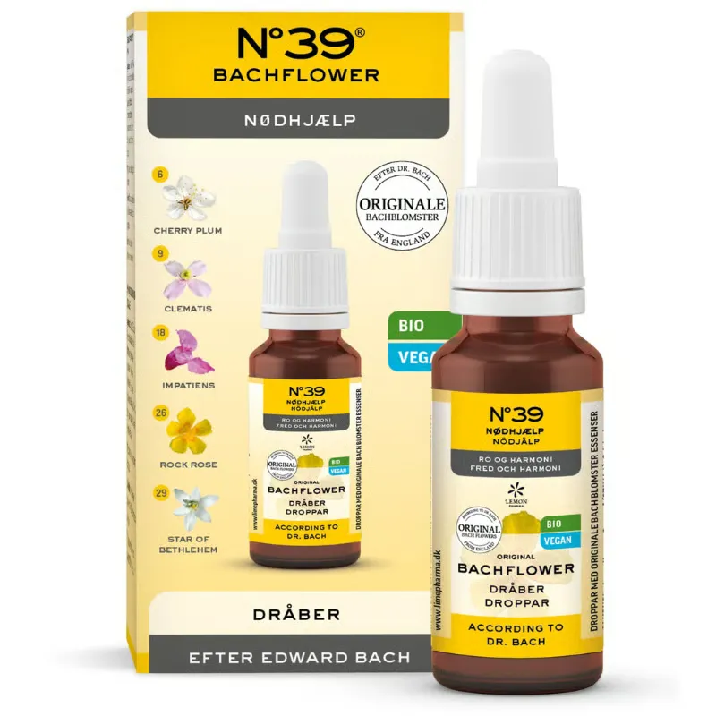 BACHFLOWER No. 39® NØDHJÆLP Dråber Ø (20 ml)