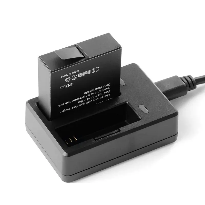 Dual Batterioplader til SJCAM SJ6 sportskameraer. Oplad to batterier på én gang.