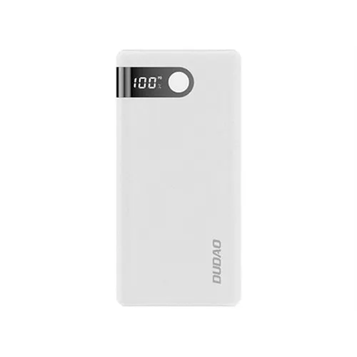DUDAO K9Pro powerbank 10000 mAh med praktisk LED display. Hvid.