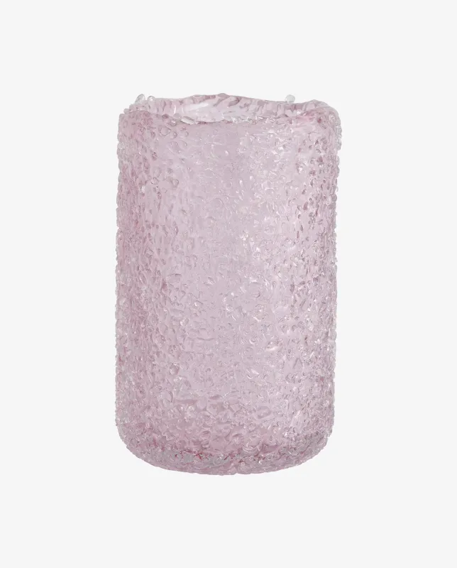 Nordal - CLYDE vase, M  -  rosa  -  Ø12 × H19,5 cm